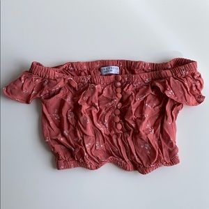 FLYNN SKYE off the shoulder crop top